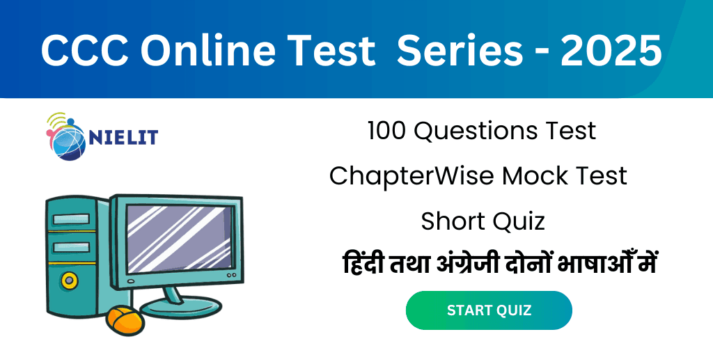 CCC Online Test For NIELIT CCC Exam 2025 -Preparation Made Easy